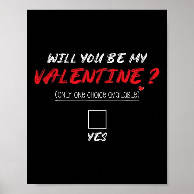 Wirst du mein Valentins-Shirt sein  Poster (Vorne)