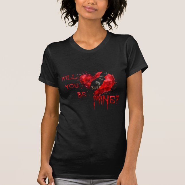 Wirst du mein Valentins-Shirt sein T-Shirt (Vorderseite)