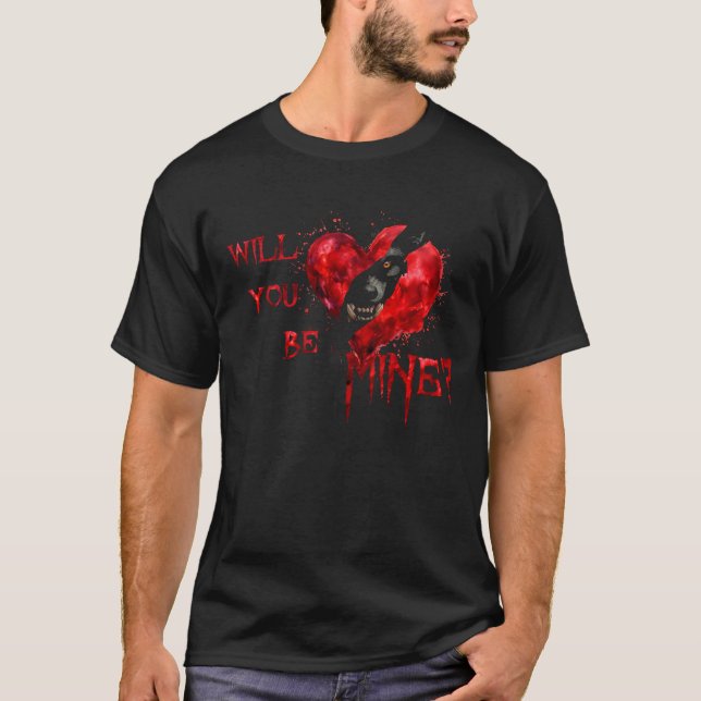Wirst du mein Valentins-Shirt sein T-Shirt (Vorderseite)