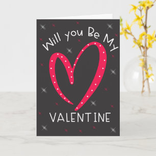 Wirst du mein Valentinskarten-Tag sein Süß und R Karte