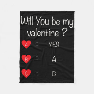Wirst du mein Valentinstag1 sein Fleecedecke