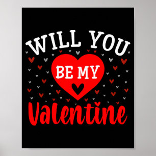 Wirst du mein Valentinstag - Liebe Herz Glückliche Poster