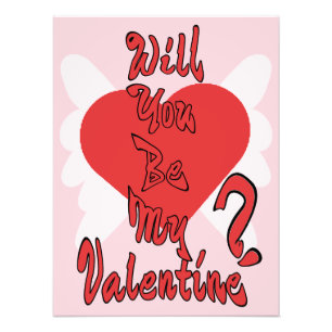 Wirst du mein Valentinstag sein? Fotodruck