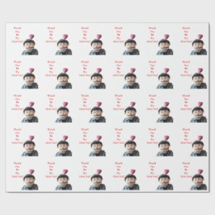 Wirst du mein Valentinstag sein? Geschenkpapier