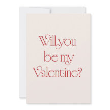 Wirst du mein Valentinstag sein? Minimale Karte
