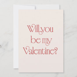 Wirst du mein Valentinstag sein? Minimale Karte