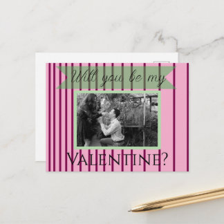Wirst du mein Valentinstag sein? Postkarte