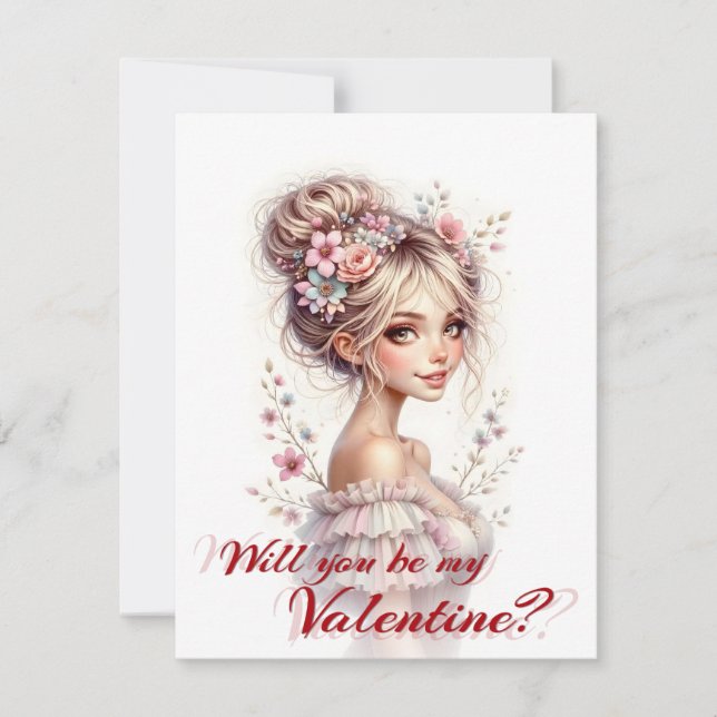 Wirst du mein Valentinstag sein – Romantischer Kun (Vorderseite)