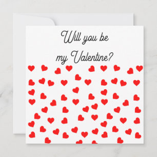 Wirst du mein Valentinstag sein? Spielerei rote He Feiertagskarte