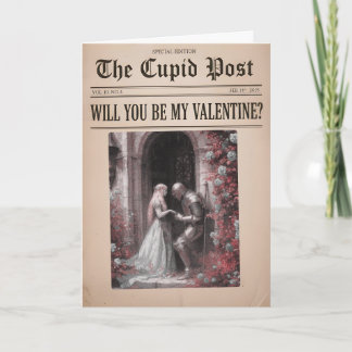 Wirst du mein Valentinszeitungs-  Feiertagskarte