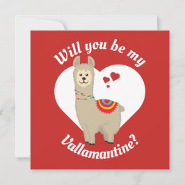 "Wirst du mein Vallamantine sein?" Llama Valentine