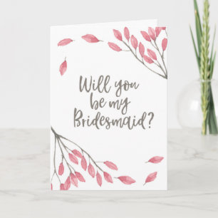 Wirst du meine Blumenkarte für die Brautfrau sein? Einladung