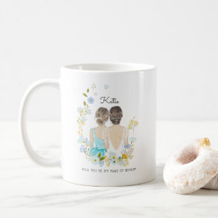 Wirst du meine Brautjungfer/Ehrenjungfer Antrag C Kaffeetasse