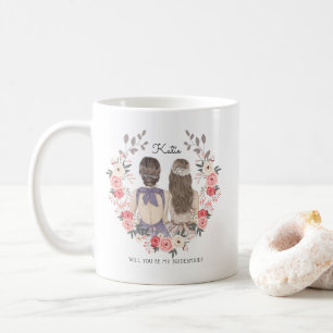 Wirst du meine Brautjungfer/Ehrenjungfer-Vorschlag Kaffeetasse