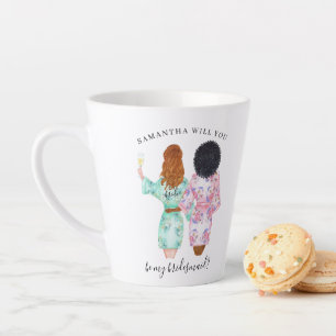 Wirst du meine Brautjungfer/Ehrenjungfer-Vorschlag Milchtasse