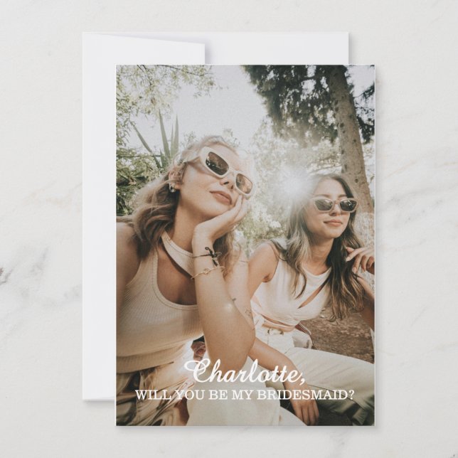 Wirst du meine Brautjungfer sein Brautjungfer Antr Karte (Vorderseite)