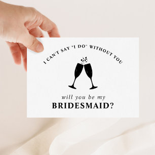 Wirst du meine Brautjungfer sein? Brunch & Bubbly Einladung