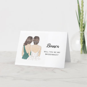 Wirst du meine Brautjungfer? Vorschlag Karte