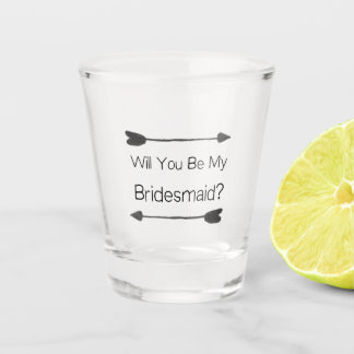 Wirst du meine Brautjungfer? Vorschlag  Schnapsglas