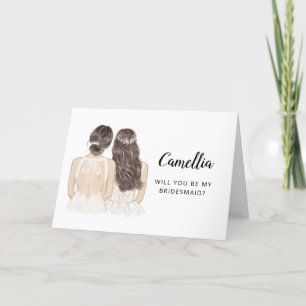 Wirst du meine Brautjungfer? Vorschlagskarte Karte