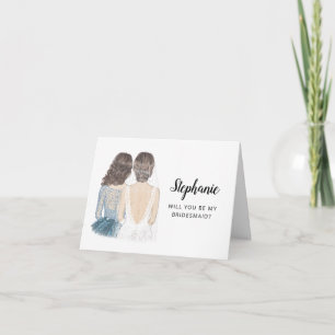 Wirst du meine Brautjungfer? Vorschlagskarte Karte