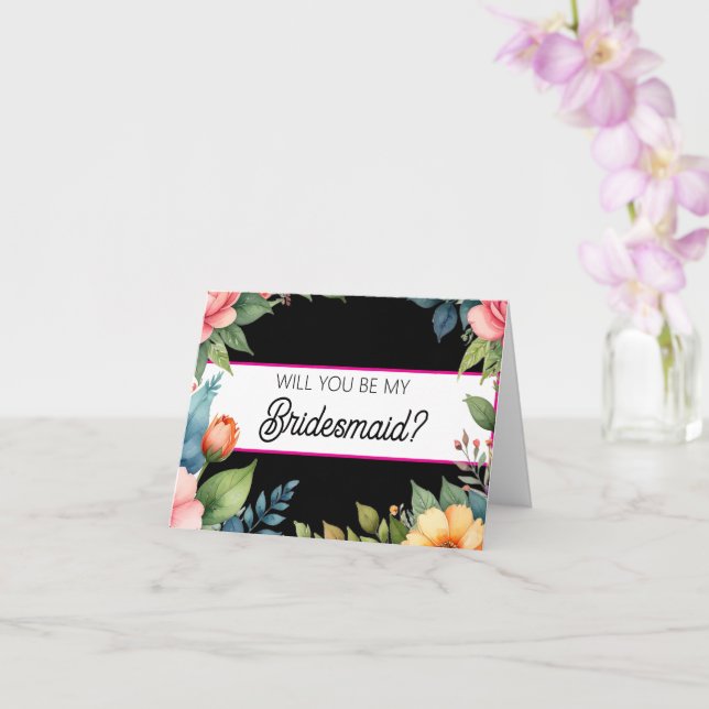 Wirst du meine Brautjungfer werden Karte (Orchidee)