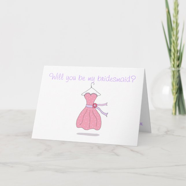Wirst du meine Bridesmaid-Karte sein? Einladung (Vorderseite)