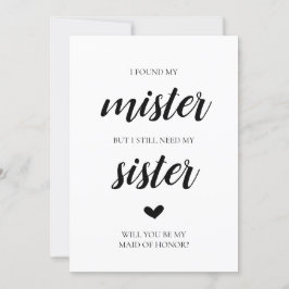 Wirst du meine Bridesmaid-Karte sein? Einladung
