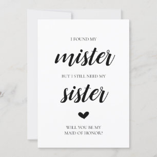 Wirst du meine Bridesmaid-Karte sein? Einladung
