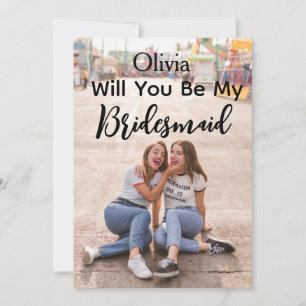 Wirst du meine Bridesmaid sein, einfaches modernes Einladung