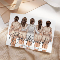 Wirst du meine Bridesmaid sein? Mädchen in Robes V