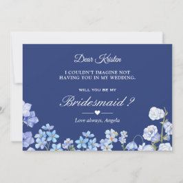 Wirst du meine Bridesmaid sein, vergesst mich Note Einladung