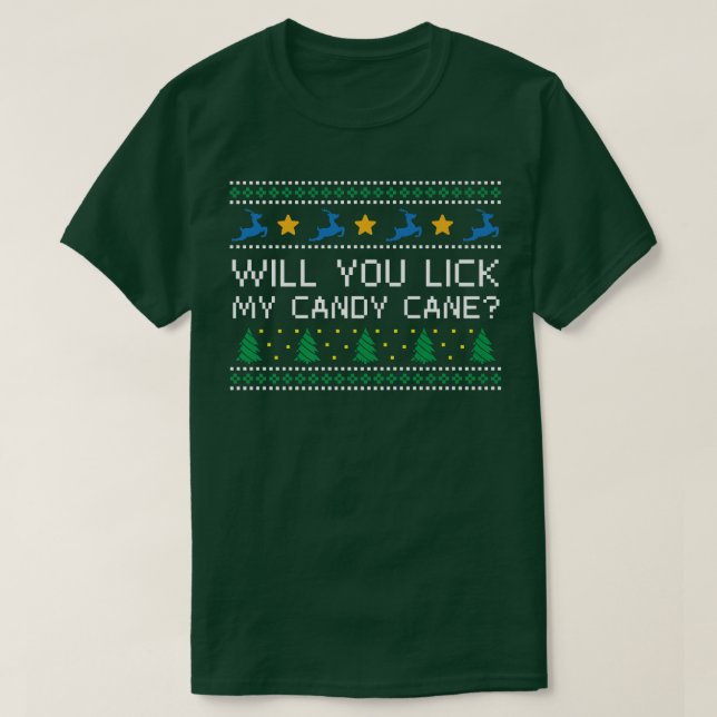 Wirst du meine Candy Cane Weihnachtsfest Weihnacht T-Shirt (Design vorne)
