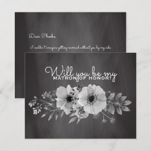 Wirst du meine Ehrenmatrone sein?   Khalkboard Flo Einladung