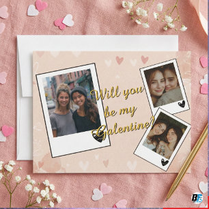 Wirst du meine Galentine-Foto-Collage-Einladung se Feiertagskarte