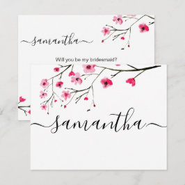 Wirst du meine Hochzeit mit Tscherkernblüte sein? Einladung