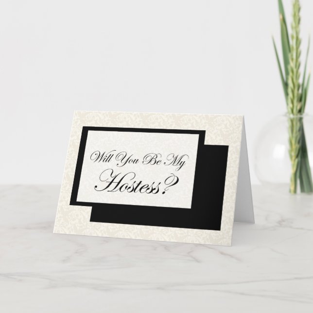 Wirst du meine Hostess sein? Einladung (Vorderseite)