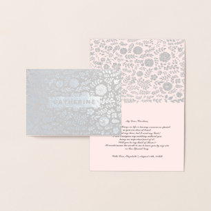 Wirst du meine Trauzeugin sein? Blütenrosa Folienkarte