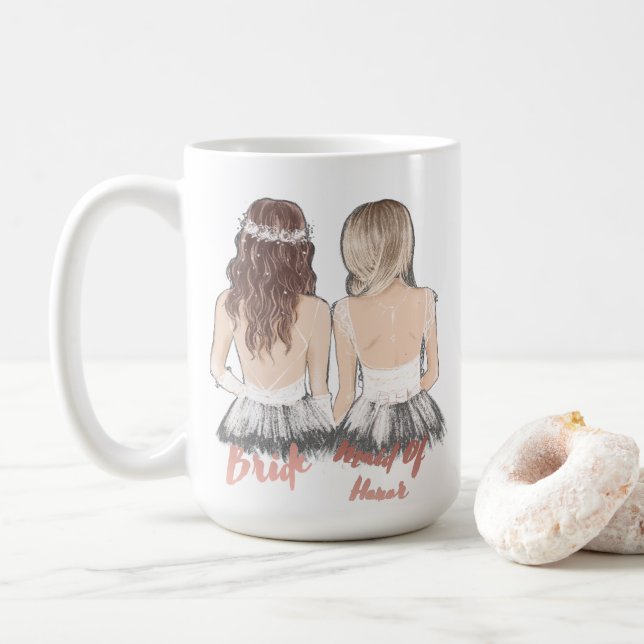 Wirst du meine Trauzeugin sein? Kaffeetasse (Mit Donut)