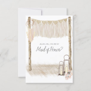 Wirst du meine Trauzeugin sein Modern Boho Rosa
