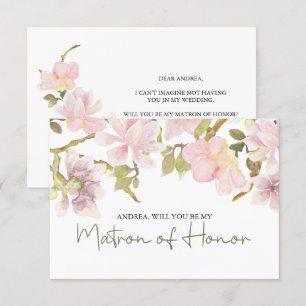 Wirst du meine Trauzeugin sein Pink Blush Magnolie