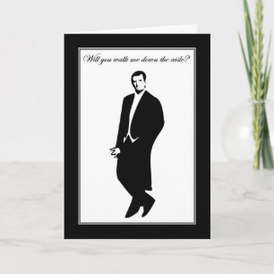 Wirst du mich den Gang runter führen? Hochzeitskir Einladung