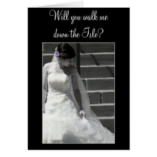 Wirst du mich durch die Isle Wedding Bride Karte f