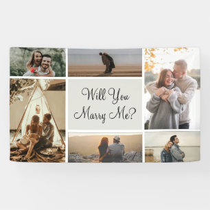 Wirst du mich heiraten   6-Foto-Collage-Antrag Banner