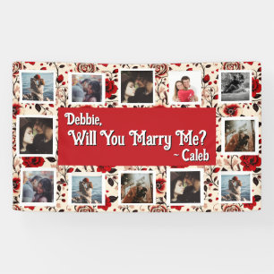 Wirst du mich heiraten Antragsbanner mit Fotos Banner