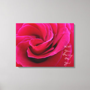 Wirst du mich heiraten! Ja! Kunst Drucke Rose Hoch