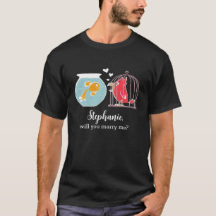 Wirst du mich heiraten Lustiger Heiratsantrag T-Shirt