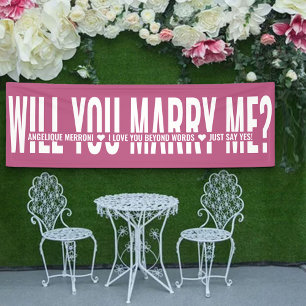 Wirst du mich heiraten Personalisierter Heiratsant Banner