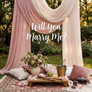 Wirst du mich heiraten Romantischer Heiratsantrag  Acrylschild