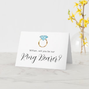 Wirst du unser Ringträger sein - Blauer Diamantrin Karte